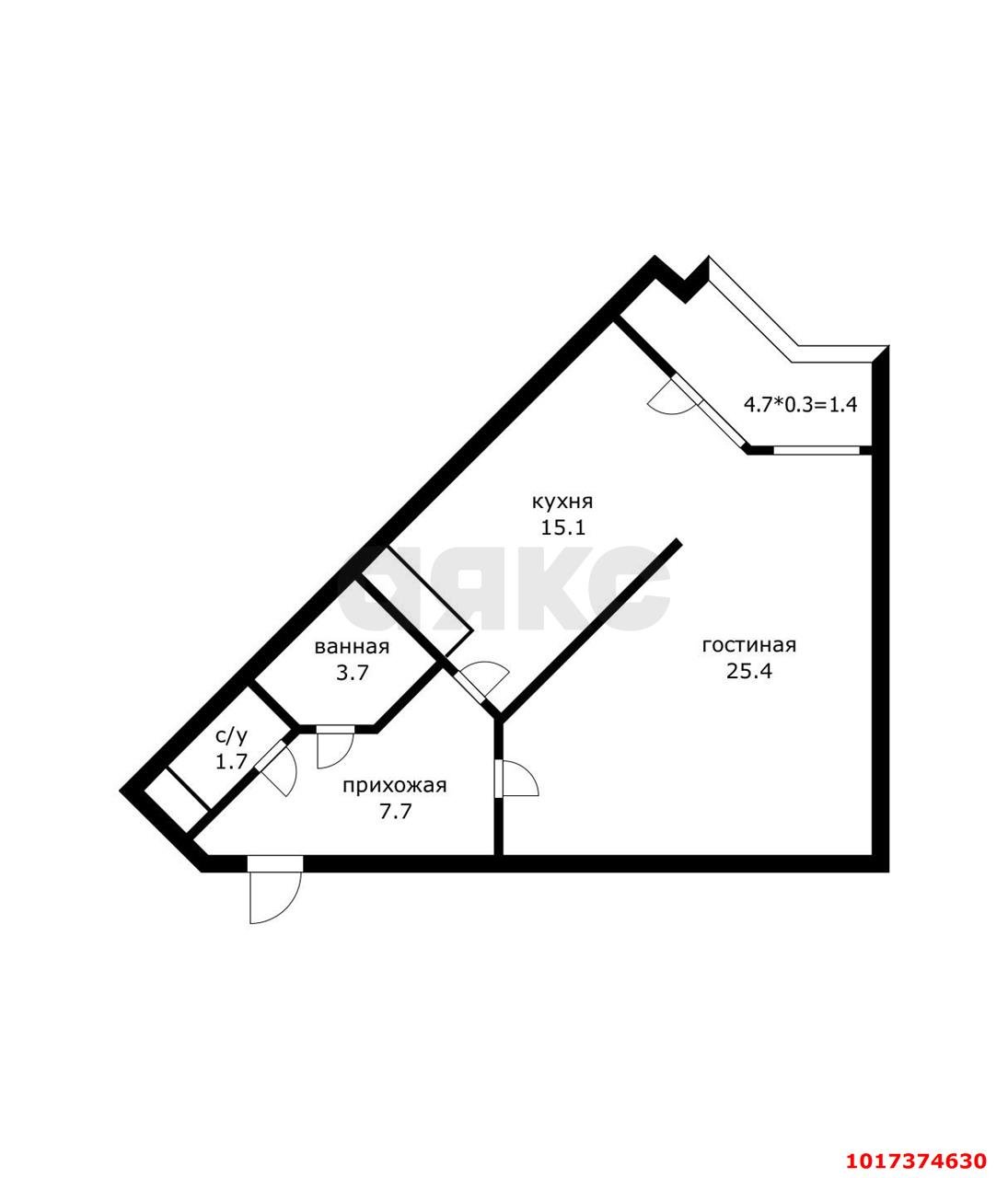 Фото №19: 1-комнатная квартира 54&nbsp;м², 6/17&nbsp;эт. - Краснодар, Западный внутригородской округ, ЖК Центральный, мкр. Центральный, ул. Будённого, 129