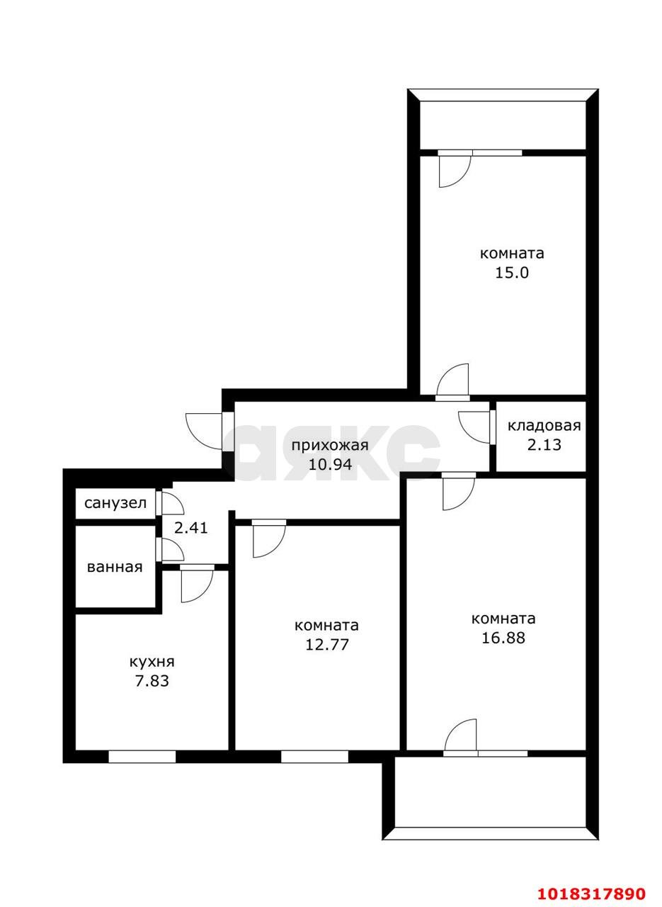 Фото №20: 3-комнатная квартира 71&nbsp;м², 1/9&nbsp;эт. - Краснодар, Прикубанский внутригородской округ, мкр. Новый, ул. 9-я Тихая, 7