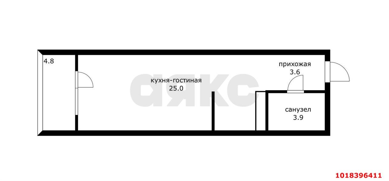 Фото №13: Студия 36&nbsp;м², 6/9&nbsp;эт. - Краснодар, Прикубанский внутригородской округ, мкр. жилой комплекс Лиговский, ул. Академика Фёдорова, 11