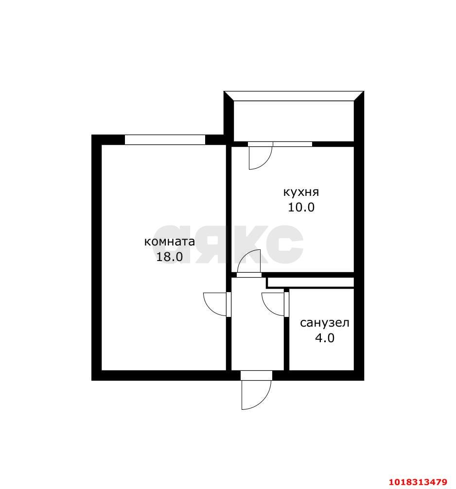 Фото №10: 1-комнатная квартира 36&nbsp;м², 4/14&nbsp;эт. - Краснодар, Прикубанский внутригородской округ, мкр. Молодёжный, ул. Зеленоградская, 40