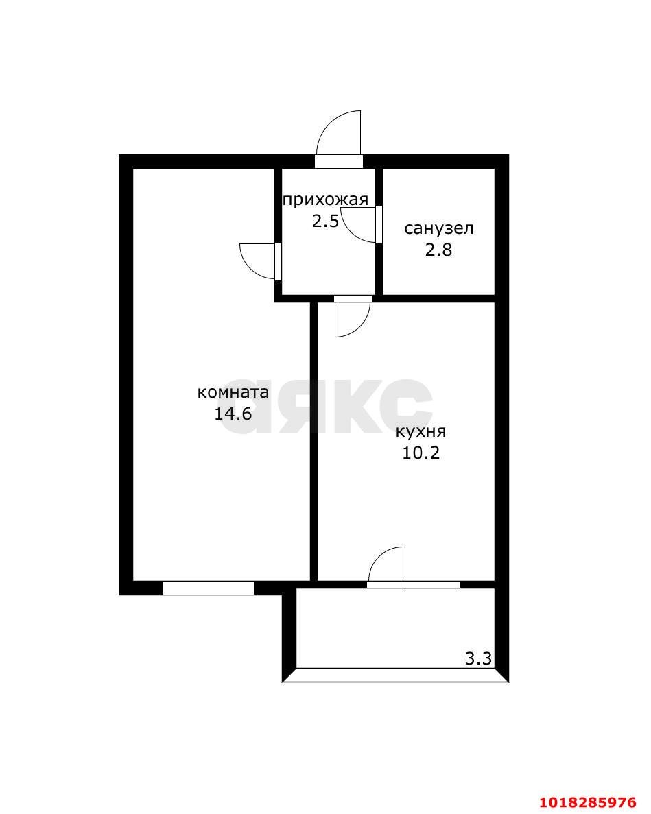 Фото №9: 1-комнатная квартира 37&nbsp;м², 5/5&nbsp;эт. - Новая Адыгея, мкр. жилой комплекс Родной Дом, ул. Бжегокайская, 31/8к2