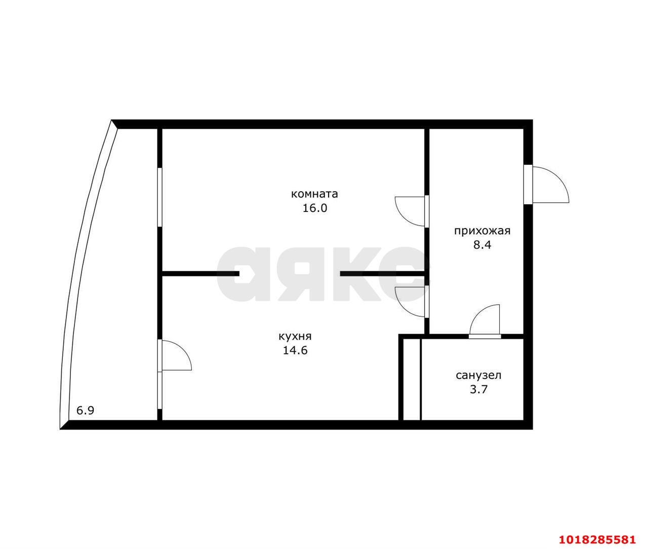 Фото №10: 1-комнатная квартира 50&nbsp;м², 10/24&nbsp;эт. - Краснодар, Центральный внутригородской округ, Черёмушки, мкр. ЖК Фонтаны