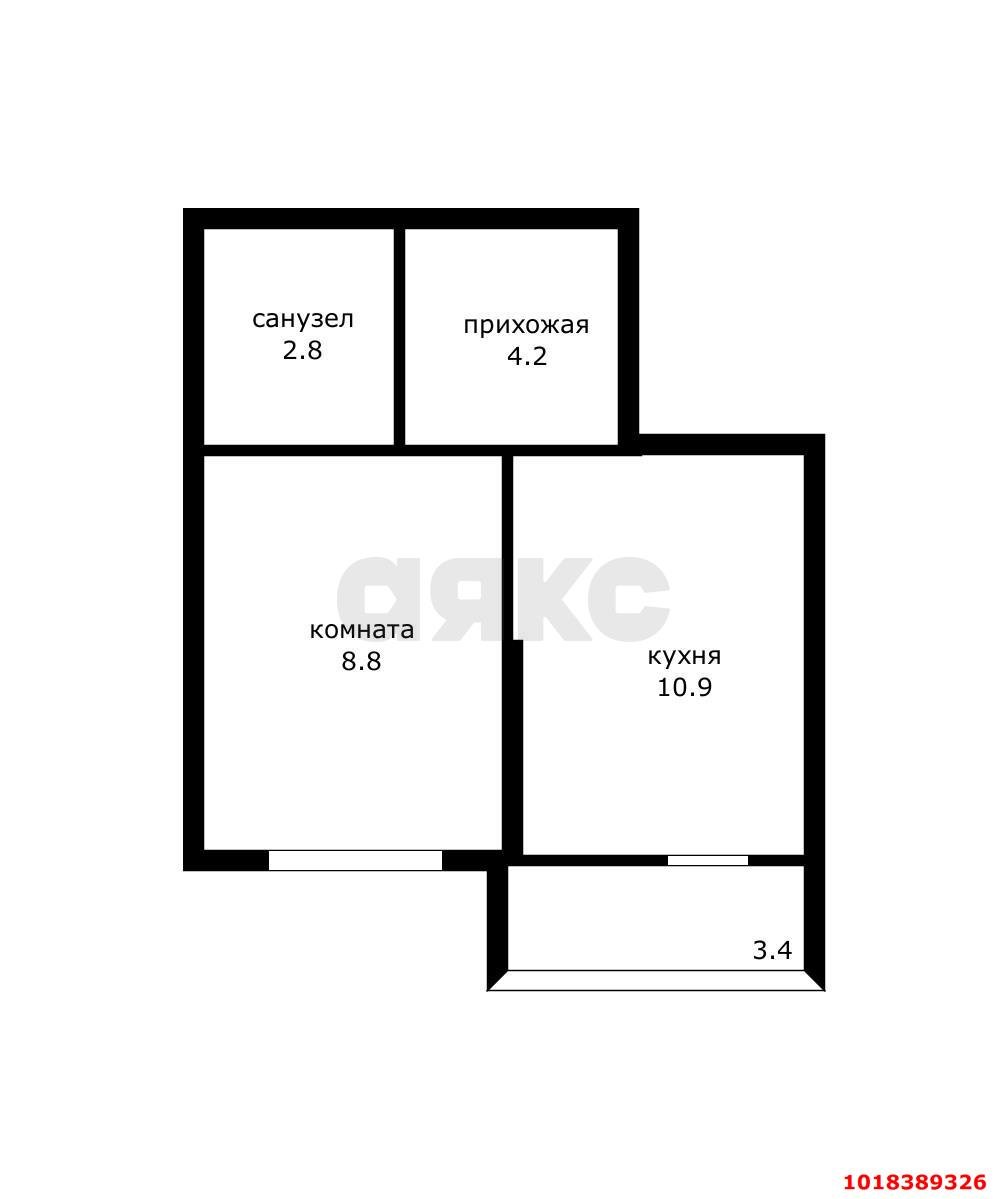Фото №7: 1-комнатная квартира 33&nbsp;м², 21/24&nbsp;эт. - Краснодар, Прикубанский внутригородской округ, мкр. Парк Победы, ул. Героя Пешкова, 14