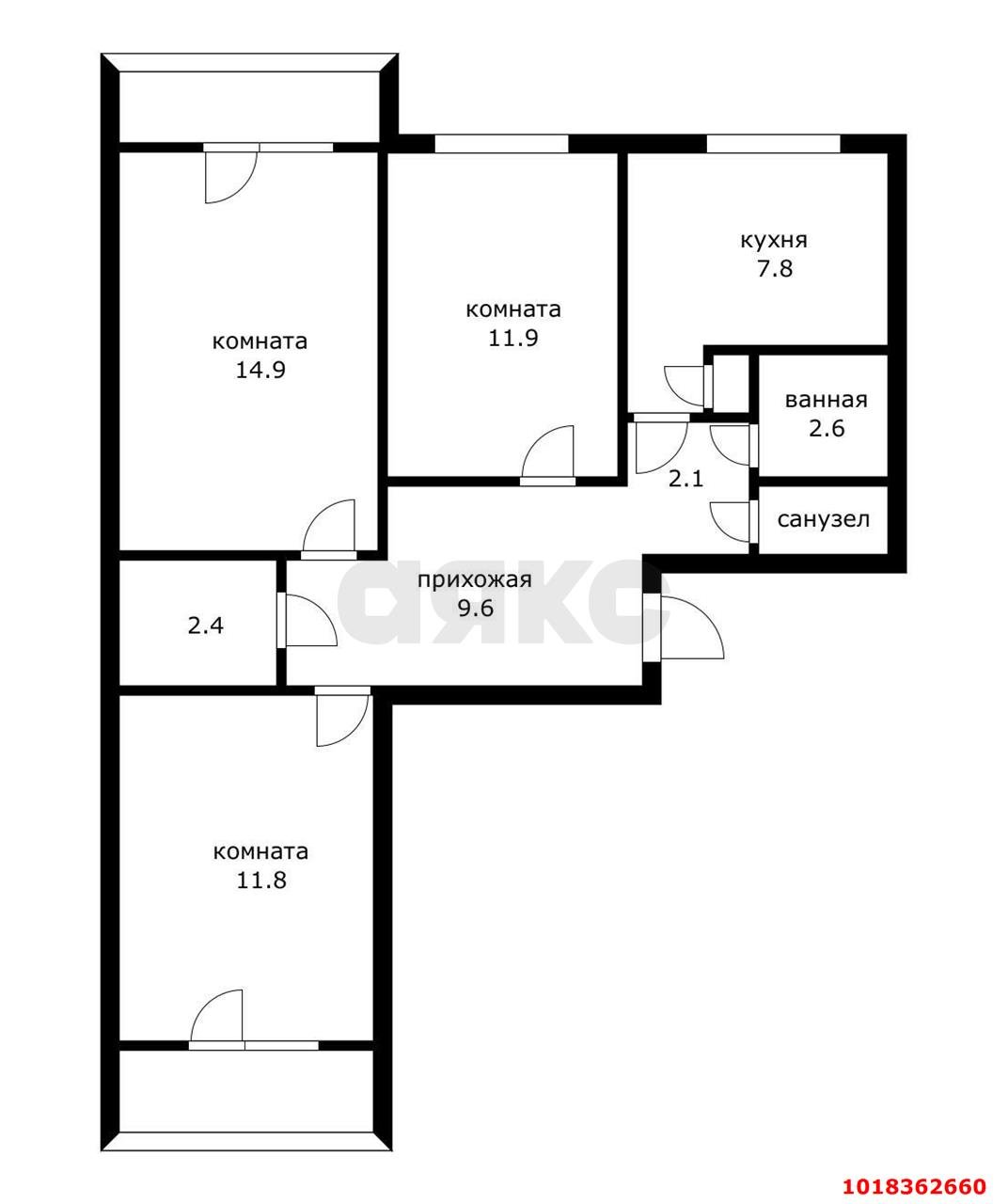 Фото №23: 3-комнатная квартира 75&nbsp;м², 3/9&nbsp;эт. - Краснодар, Карасунский внутригородской округ, мкр. Гидростроителей, ул. Гидростроителей, 21