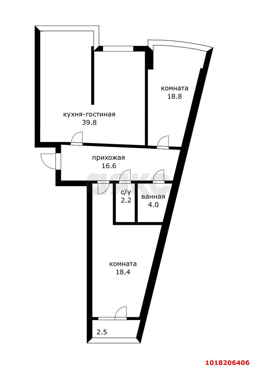 Фото №24: 2-комнатная квартира 102&nbsp;м², 4/25&nbsp;эт. - Краснодар, Центральный внутригородской округ, Черёмушки, мкр. ЖК Солнечный Остров, ул. Кубанская, 58
