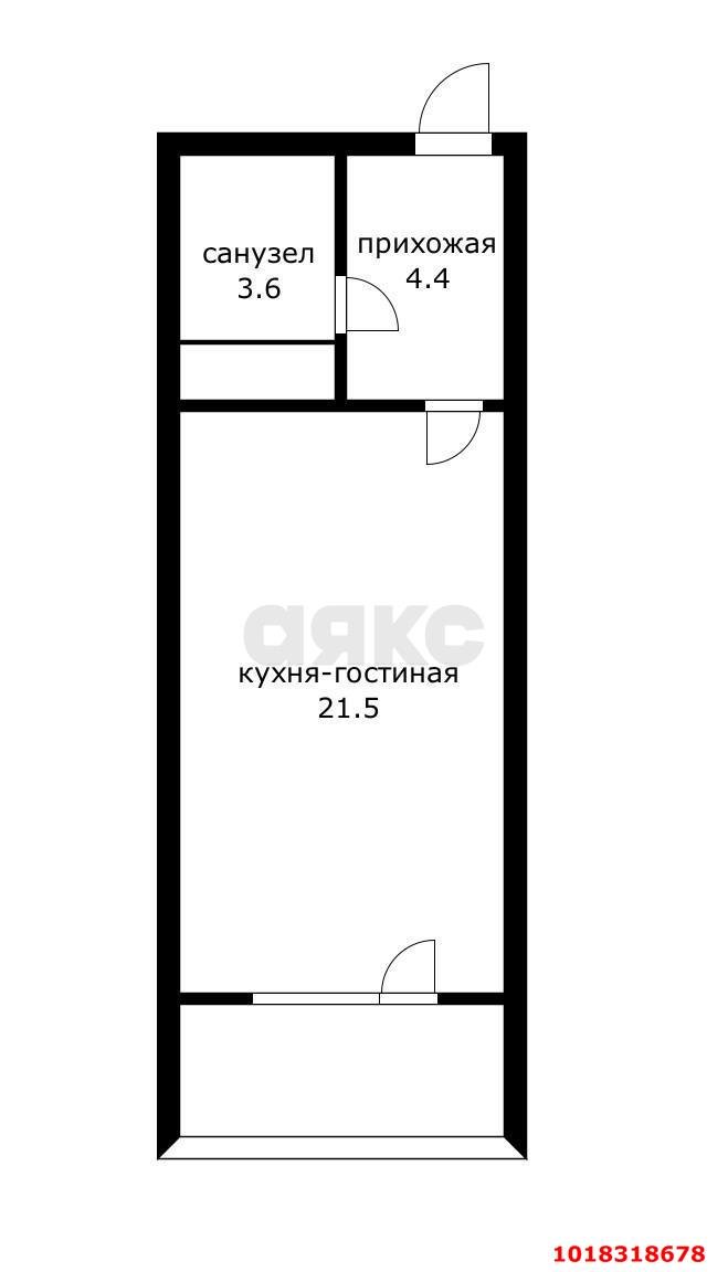 Фото №2: Студия 29&nbsp;м², 17/24&nbsp;эт. - Краснодар, Карасунский внутригородской округ, Гидростроителей, мкр. жилой комплекс Парусная Регата, ул. Автолюбителей, 1Дк2