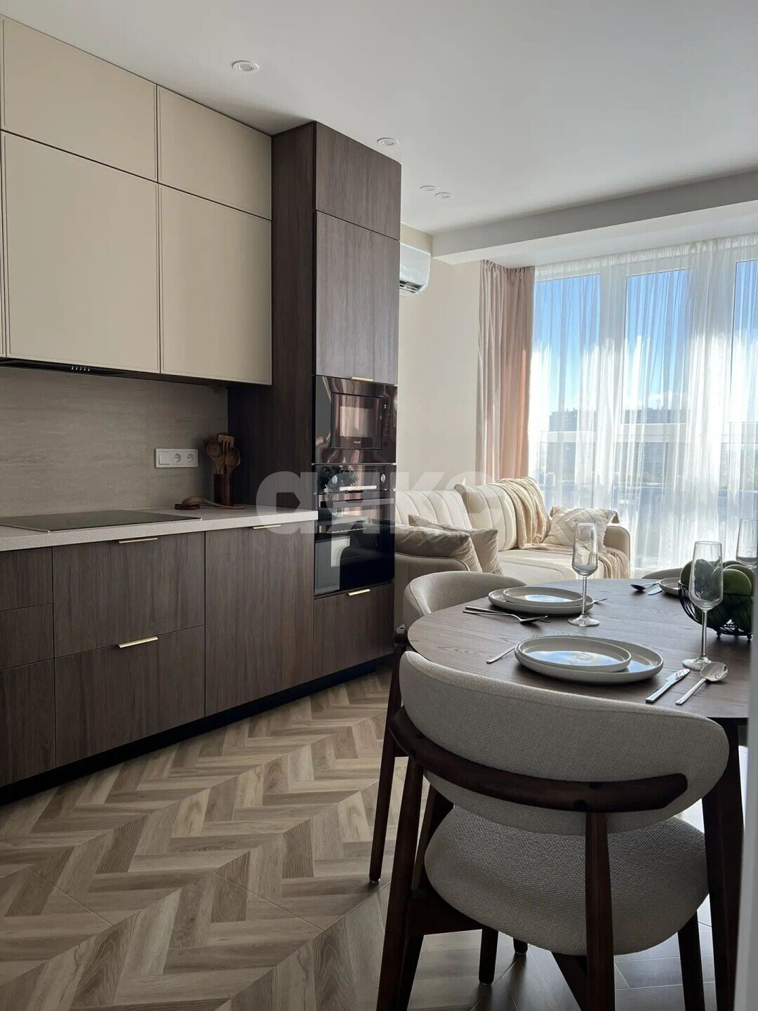Фото №8: 2-комнатная квартира 60&nbsp;м², 10/17&nbsp;эт. - Анапа, Парковый, мкр. жилой комплекс Парковый, ул. Парковая, 79к1
