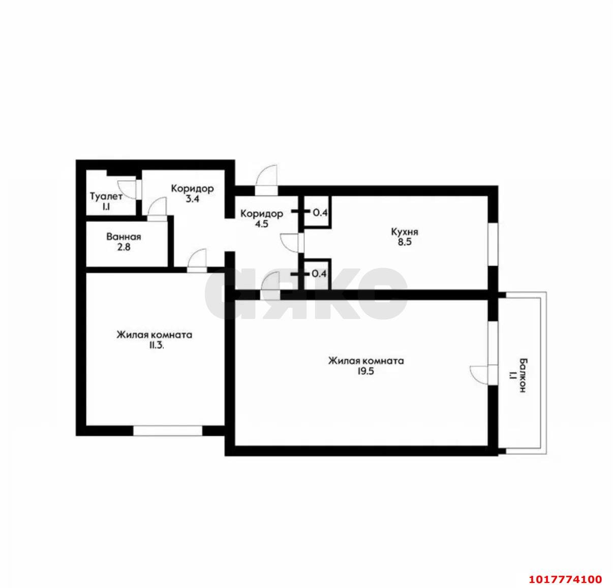 Фото №12: 2-комнатная квартира 55&nbsp;м², 10/12&nbsp;эт. - Краснодар, Карасунский внутригородской округ, мкр. Комсомольский, ул. Уральская, 172
