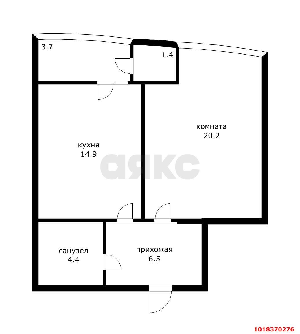 Фото №28: 1-комнатная квартира 50&nbsp;м², 10/24&nbsp;эт. - Краснодар, Западный внутригородской округ, ЖК Адмирал, мкр. Центральный, ул. Кубанская набережная, 39