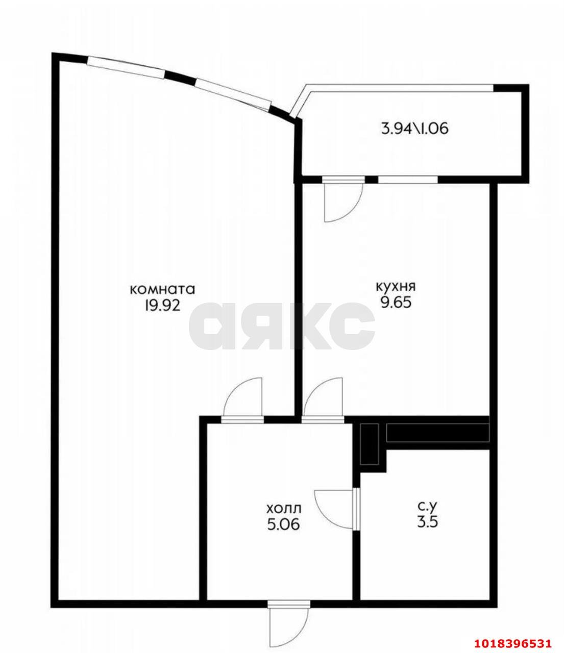 Фото №6: 1-комнатная квартира 42&nbsp;м², 7/20&nbsp;эт. - Краснодар, Карасунский внутригородской округ, Хлопчато-бумажный Комбинат, мкр. ЖК Альфа, ул. Уральская, 100