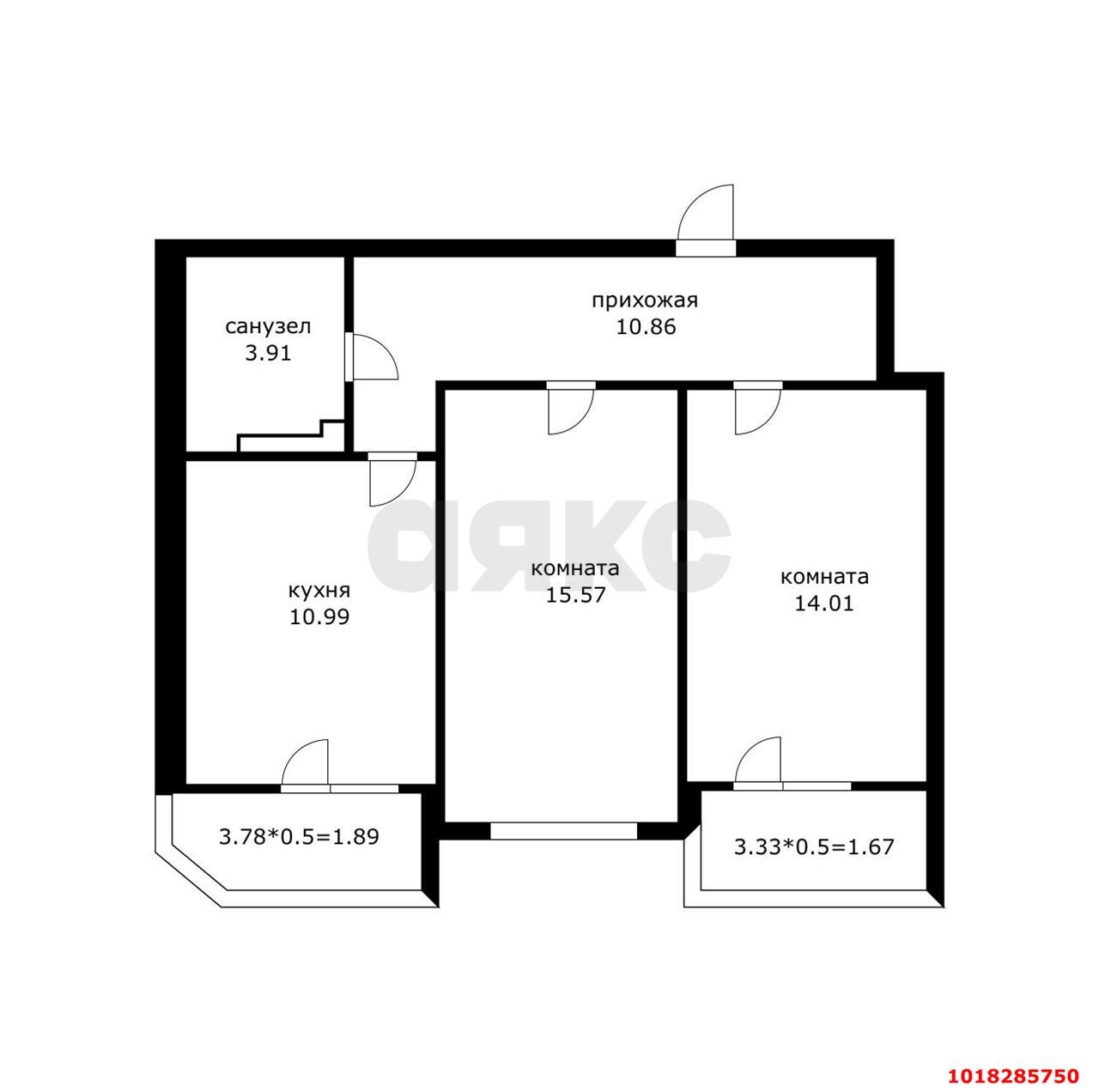 Фото №10: 2-комнатная квартира 62&nbsp;м², 20/22&nbsp;эт. - Краснодар, Прикубанский внутригородской округ, мкр. ЖК Губернский, ул. им. Героя Яцкова И.В., 19к1