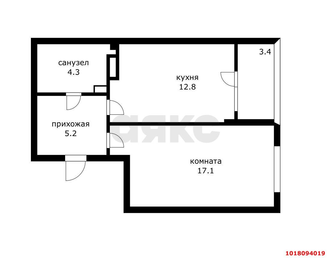 Фото №21: 1-комнатная квартира 42&nbsp;м², 14/16&nbsp;эт. - Краснодар, Прикубанский внутригородской округ, мкр. Достояние, ул. Григория Булгакова, 19