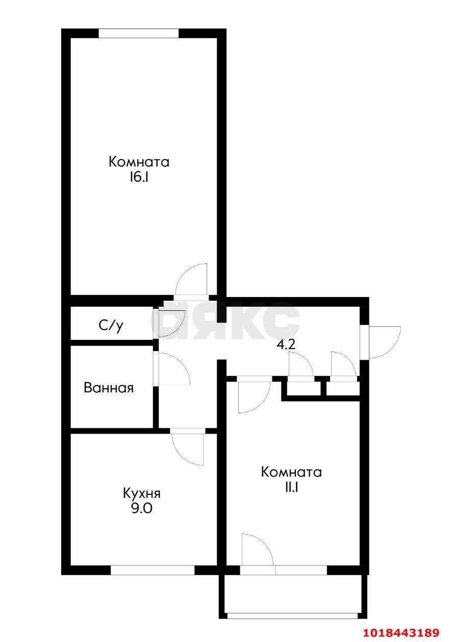 Фото №12: 2-комнатная квартира 55&nbsp;м², 5/5&nbsp;эт. - Краснодар, Прикубанский внутригородской округ, мкр. Авиагородок, ул. имени Дзержинского, 133