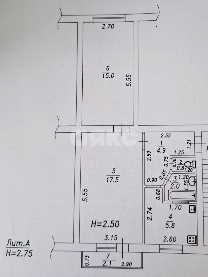 Фото №21: 2-комнатная квартира 48&nbsp;м², 3/5&nbsp;эт. - Анапа, мкр. 12-й, 7