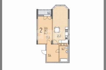 Фото №1: 2-комнатная квартира 60 м², 6/9 эт. - Геленджик, ул. Островского, 172