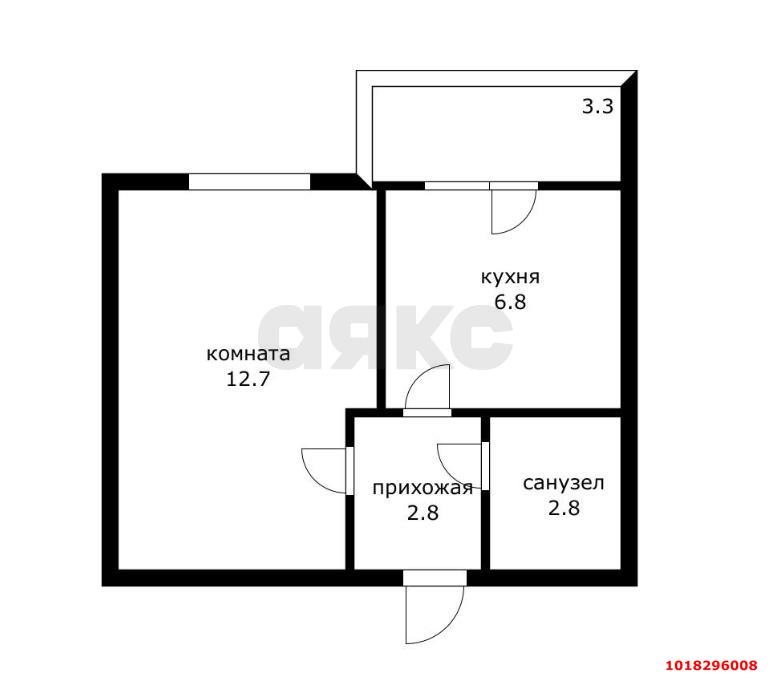 Фото №14: 1-комнатная квартира 28&nbsp;м², 1/5&nbsp;эт. - Новая Адыгея, мкр. ЖК Дарград, ул. Тургеневское шоссе, 33/2к30