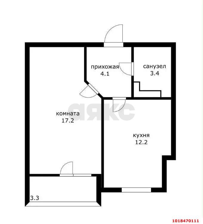 Фото №8: 1-комнатная квартира 40&nbsp;м², 9/10&nbsp;эт. - Краснодар, Прикубанский внутригородской округ, мкр. жилой комплекс Облака, ул. имени Генерала Корнилова, 9
