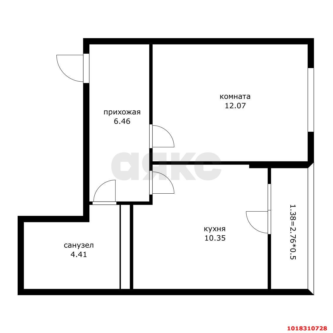 Фото №5: 1-комнатная квартира 36&nbsp;м², 16/17&nbsp;эт. - Краснодар, Прикубанский внутригородской округ, Панорама, мкр. ЖК Перспектива, ул. Героев-Разведчиков, 6к1
