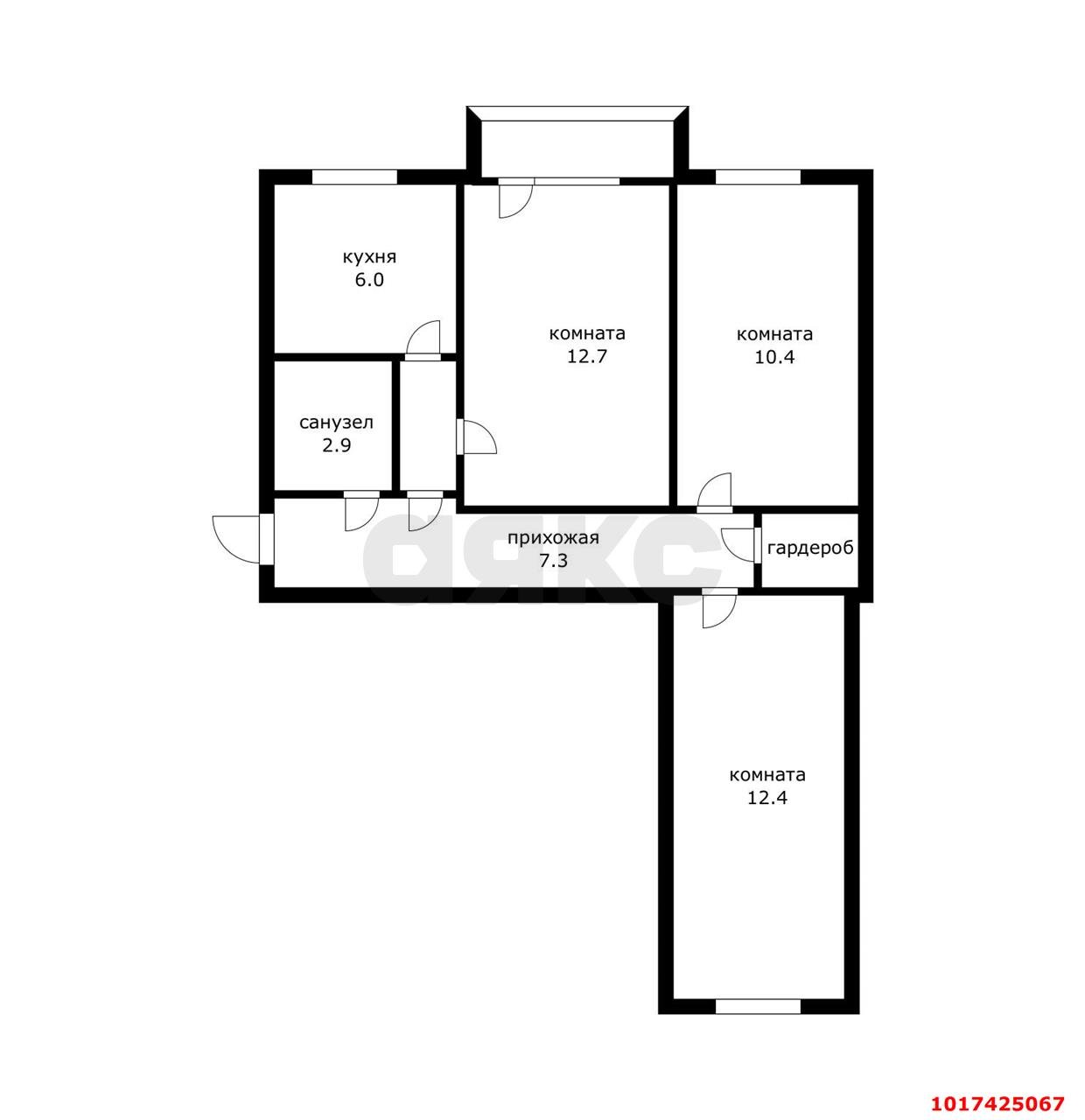 Фото №14: 3-комнатная квартира 55&nbsp;м², 4/5&nbsp;эт. - Краснодар, мкр. Центральный внутригородской округ, ул. Красная, 206