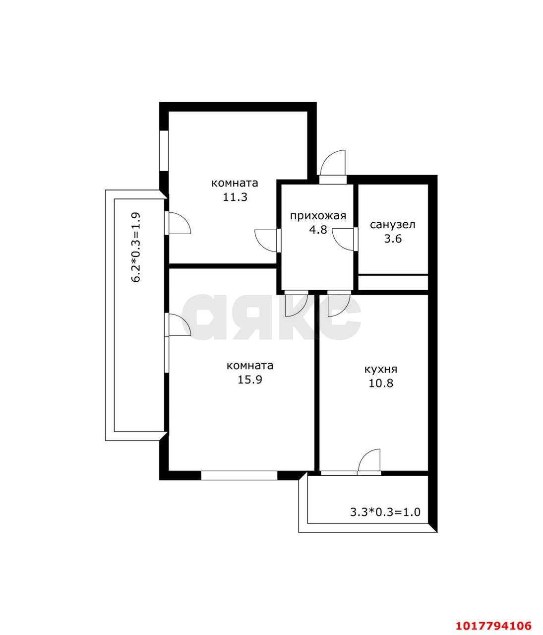 Фото №22: 2-комнатная квартира 47&nbsp;м², 18/18&nbsp;эт. - Краснодар, Карасунский внутригородской округ, Гидростроителей, мкр. жилой комплекс Премьера, ул. Автолюбителей, 1/7к1