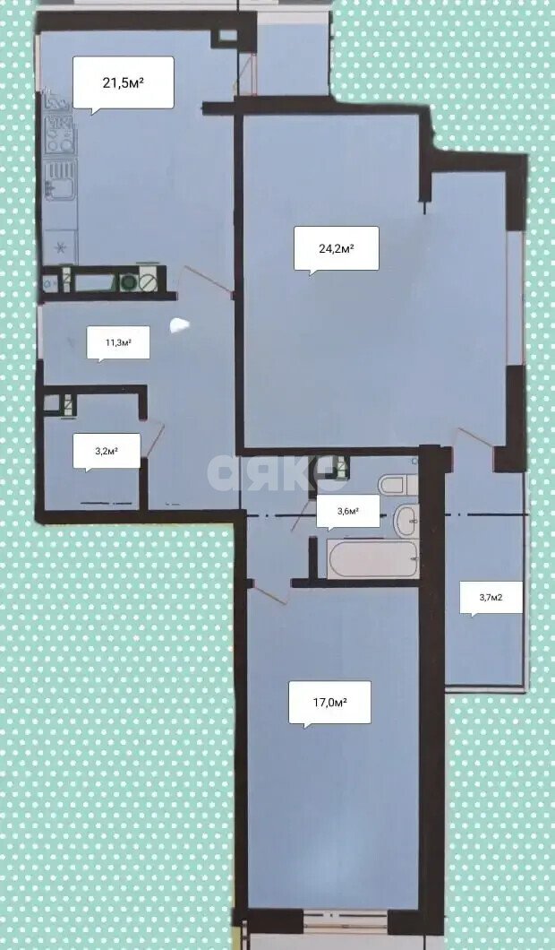 Фото №10: 2-комнатная квартира 81&nbsp;м², 2/3&nbsp;эт. - Анапа, мкр. Алексеевка, пр-д Родниковый, 24