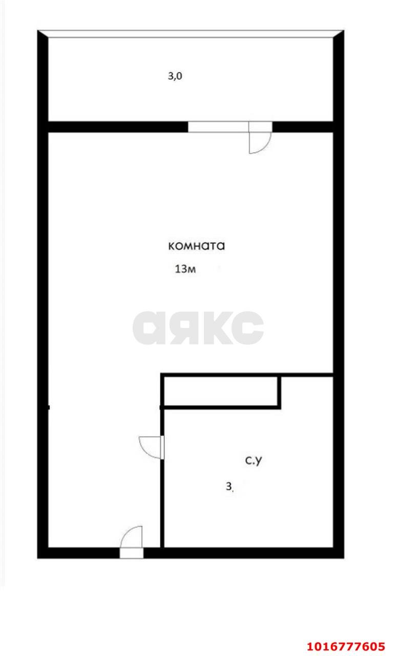 Фото №5: Студия 16&nbsp;м², 7/16&nbsp;эт. - Краснодар, Прикубанский внутригородской округ, мкр. жилой комплекс Самолёт-4, ул. Константина Гондаря, 103