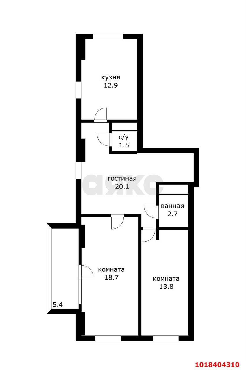 Фото №15: 2-комнатная квартира 75&nbsp;м², 10/17&nbsp;эт. - Краснодар, Карасунский внутригородской округ, ЖК Грин Парк, мкр. Участок № 35, ул. имени Дмитрия Благоева, 29к2
