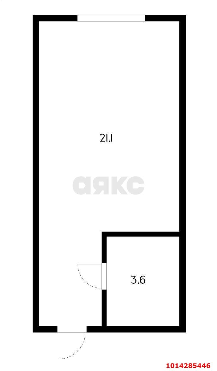 Фото №2: Студия 23&nbsp;м², 4/10&nbsp;эт. - Российский, мкр. Прикубанский внутригородской округ, ул. Бигдая, 8