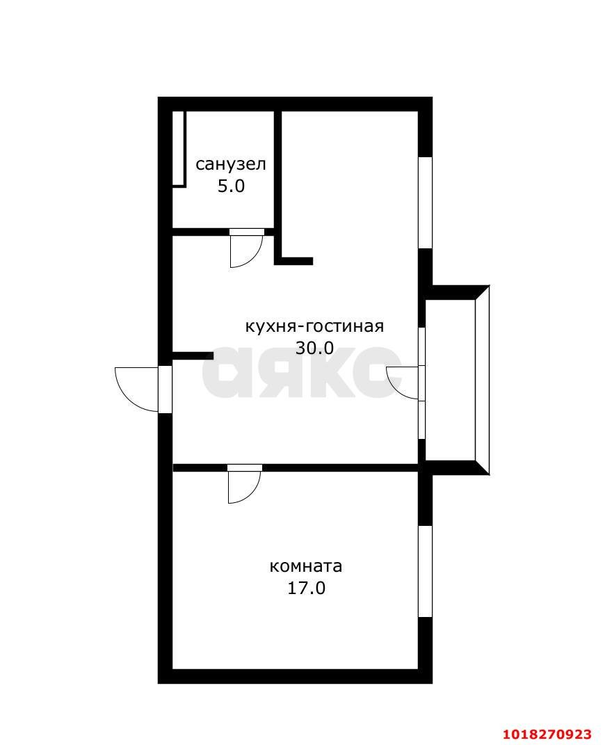 Фото №20: 2-комнатная квартира 50&nbsp;м², 5/5&nbsp;эт. - Краснодар, Центральный внутригородской округ, мкр. Центральный, ул. Красная, 78