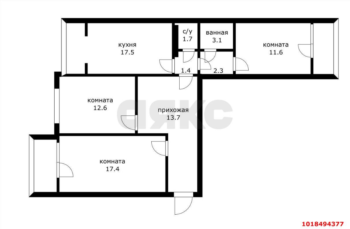 Фото №22: 3-комнатная квартира 84&nbsp;м², 2/5&nbsp;эт. - Ленина, мкр. Карасунский внутригородской округ, ул. Наримановская, 6