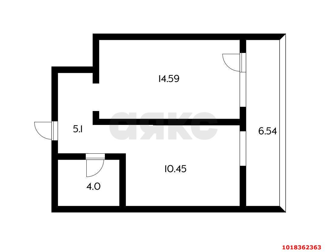 Фото №7: 1-комнатная квартира 35&nbsp;м², 2/4&nbsp;эт. - Краснодар, мкр. Прикубанский внутригородской округ, ул. Тепличная, 100