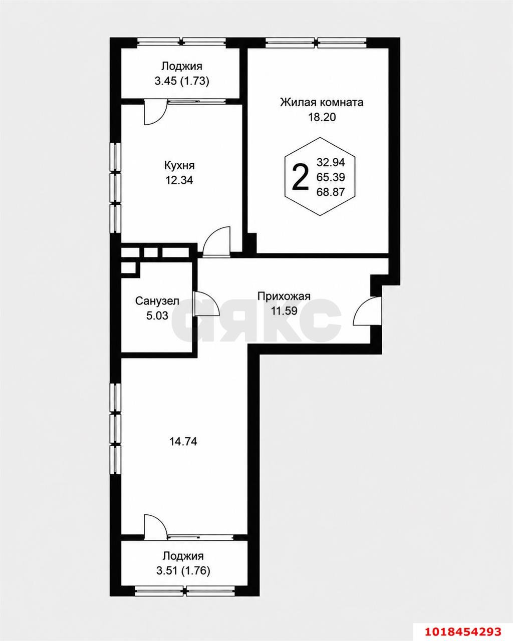 Фото №4: 2-комнатная квартира 70&nbsp;м², 12/24&nbsp;эт. - Краснодар, Центральный внутригородской округ, мкр. Черёмушки, ул. Обрывная, 132/1к1