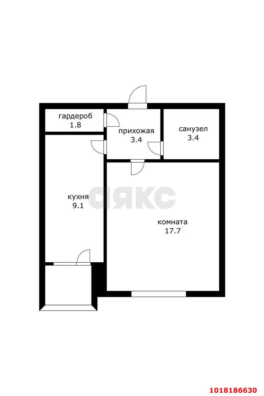 Фото №10: 1-комнатная квартира 37&nbsp;м², 5/9&nbsp;эт. - Краснодар, Западный внутригородской округ, мкр. Фестивальный, ул. имени Дзержинского, 115
