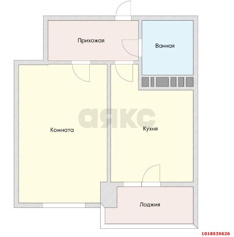 Фото №5: 1-комнатная квартира 41&nbsp;м², 10/17&nbsp;эт. - Краснодар, Западный внутригородской округ, Центральный, мкр. ЖК Арбат, ул. имени П.М. Гаврилова, 88