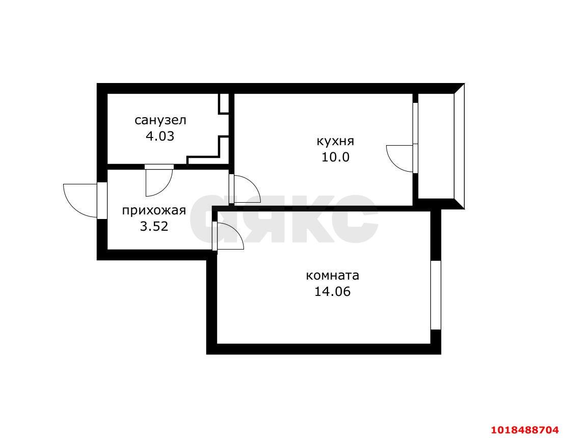 Фото №13: 1-комнатная квартира 34&nbsp;м², 3/10&nbsp;эт. - Краснодар, Прикубанский внутригородской округ, Молодёжный, мкр. жилой комплекс Семейный Парк, ул. Душистая, 60к2