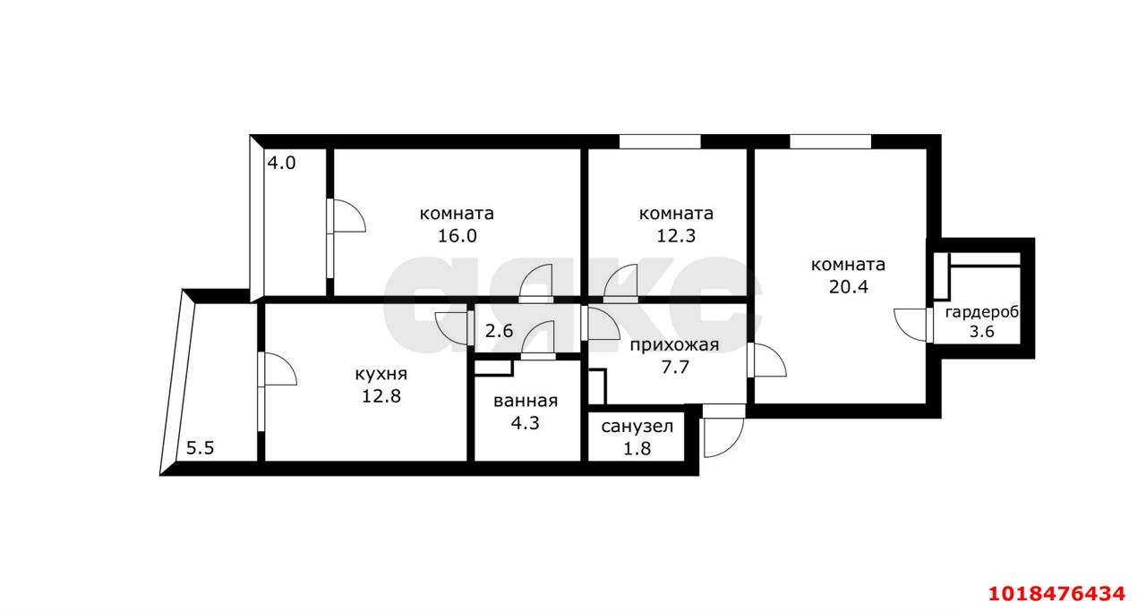 Фото №25: 3-комнатная квартира 91&nbsp;м², 6/17&nbsp;эт. - Краснодар, Прикубанский внутригородской округ, мкр. Новый, ул. 9-я Тихая, 19