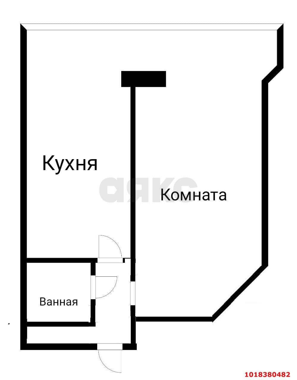 Фото №12: 1-комнатная квартира 42&nbsp;м², 1/6&nbsp;эт. - Краснодар, Прикубанский внутригородской округ, Музыкальный, мкр. ЖК Культурный, ул. Чайковского, 23/1