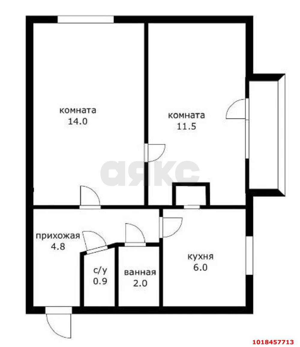 Фото №22: 2-комнатная квартира 40&nbsp;м², 3/5&nbsp;эт. - Краснодар, мкр. Западный внутригородской округ, пр-д Ватутина, 4