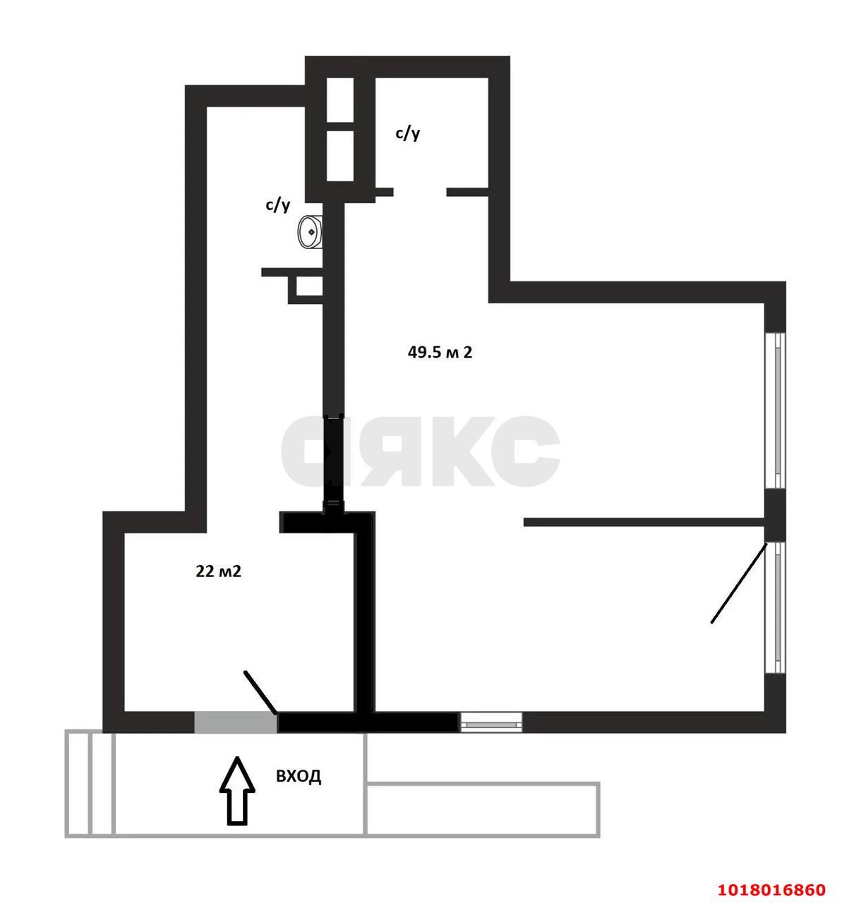 Фото №7: Торговое помещение 71&nbsp;м², 1/25&nbsp;эт. - Краснодар, Карасунский внутригородской округ, Хлопчато-бумажный Комбинат, мкр. жилой комплекс Галактика, ул. Уральская, 71к2