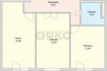 Фото №2: 2-комнатная квартира 56 м² - Краснодар, ж/м Пашковский, ул. Бородинская, 156/2