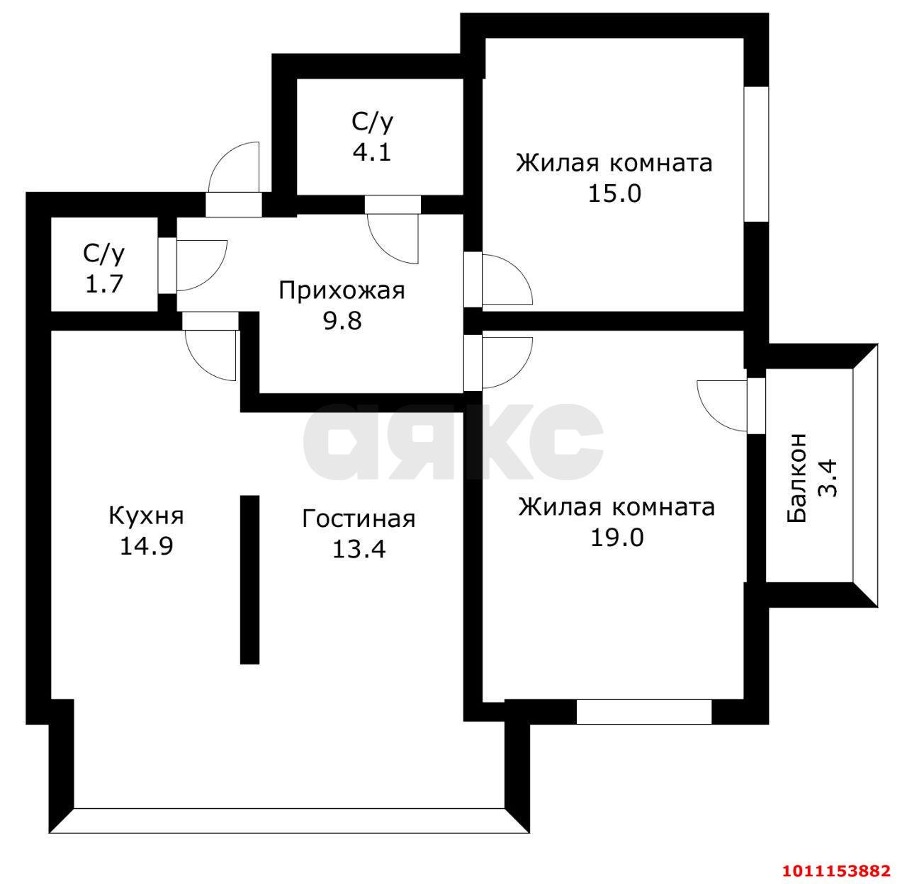 Фото №18: 3-комнатная квартира 90 м² - Краснодар, жилой комплекс Премьера, ул. Автолюбителей, 1/3к2