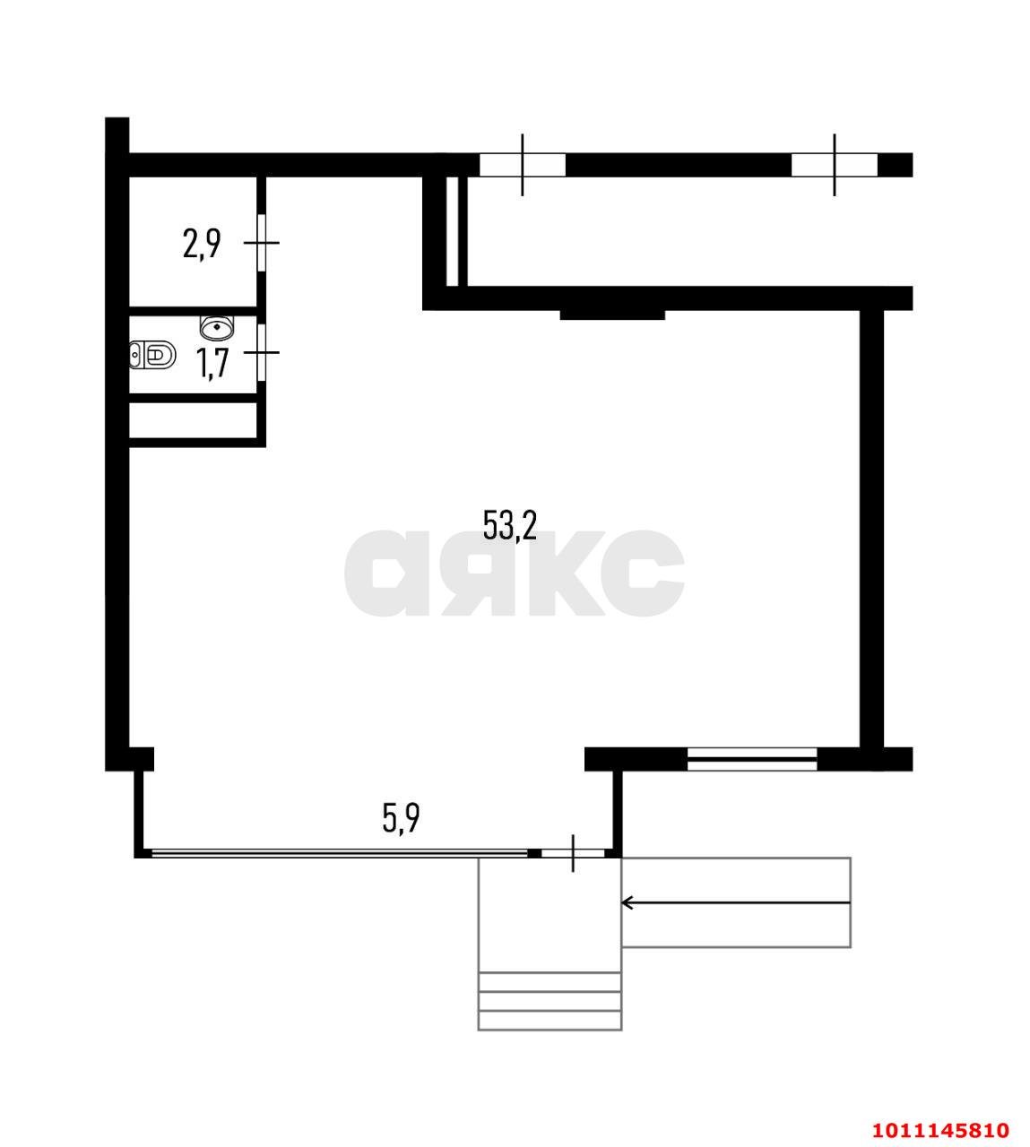 Фото №3: Торговое помещение 63&nbsp;м², 1/20&nbsp;эт. - Краснодар, Прикубанский внутригородской округ, имени Петра Метальникова, мкр. ЖК Три Кита, ул. Московская, 131к2