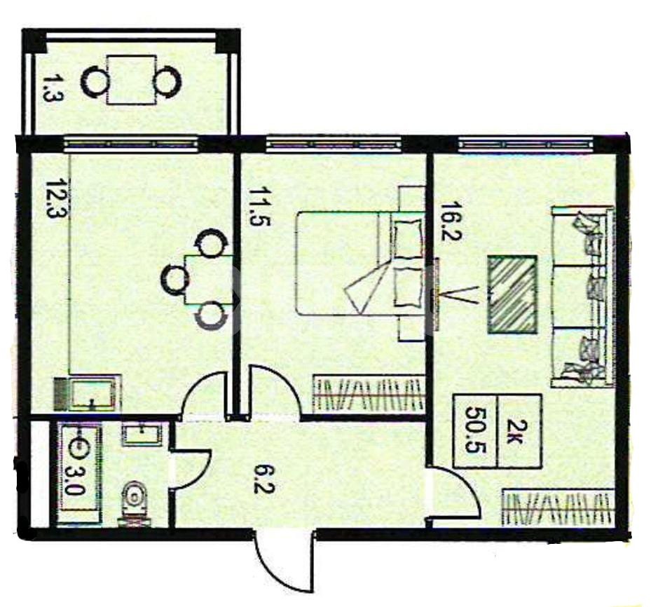 Фото №14: 2-комнатная квартира 50 м² - Сукко, жилой комплекс Холидей Хаус, ул. Мирная, 11к1