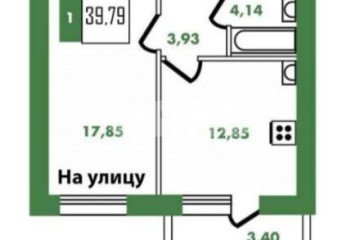 Фото №2: 1-комнатная квартира 39 м² - Северный, ул. Новая, 1