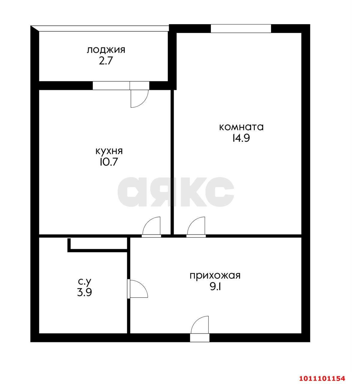 Фото №3: 1-комнатная квартира 40 м² - Краснодар, жилой комплекс Новелла, ул. Питерская, 40