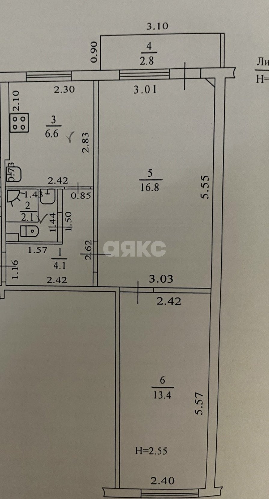 Фото №12: 2-комнатная квартира 43 м² - Темрюк, ул. Ленина, 75