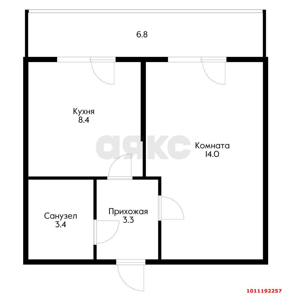 Фото №2: 1-комнатная квартира 35 м² - Краснодар, жилой комплекс Самолёт-2, ул. Западный Обход, 57к2