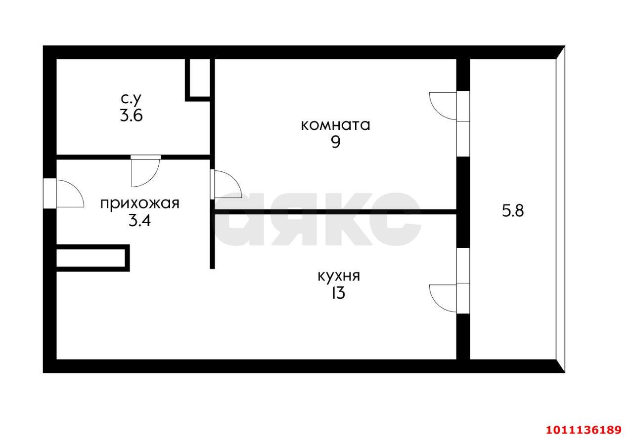 Фото №9: 1-комнатная квартира 30 м² - Краснодар, жилой комплекс Самолёт-3, ул. Ивана Беличенко, 87