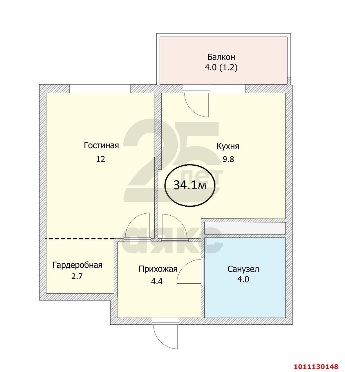 Фото №4: 1-комнатная квартира 34 м² - Краснодар, жилой комплекс Отражение, ул. Конгрессная, 41к1