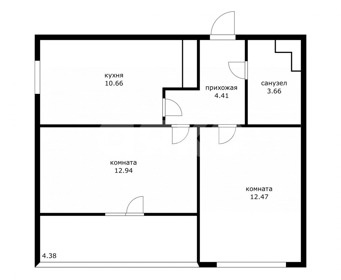 Фото №12: 2-комнатная квартира 56 м² - Сочи, Бытха, ул. Ясногорская, 16/2к5